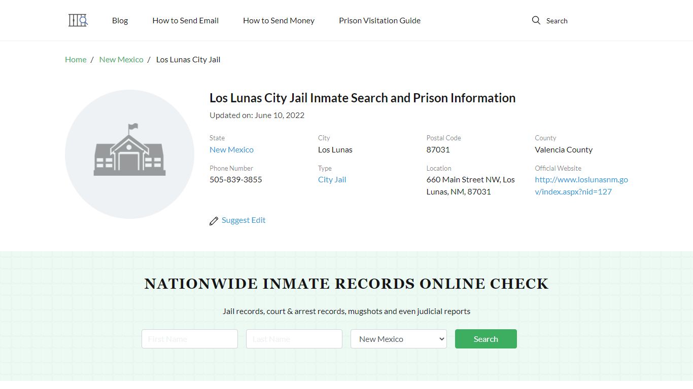 Los Lunas City Jail Inmate Search, Visitation, Phone no ...