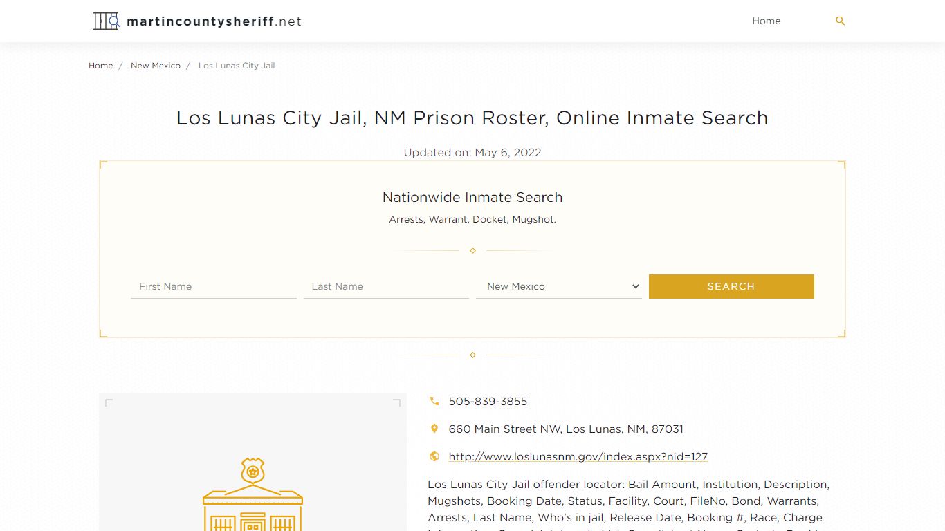 Los Lunas City Jail, NM Prison Roster, Online Inmate Search